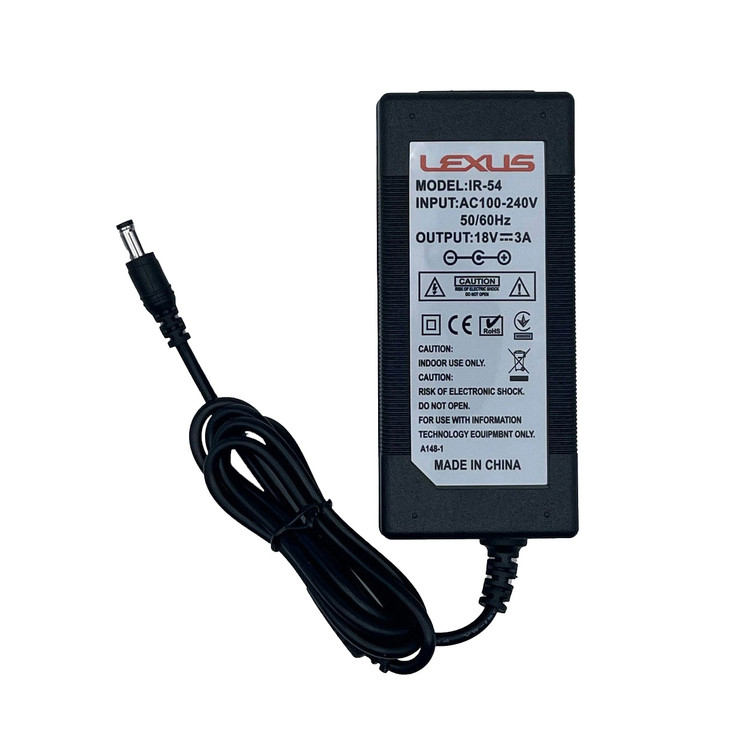 آداپتور (Adaptor) 18V-3A LEXUS، برای شارژ سریع و ایمن دستگاه با برق شهری